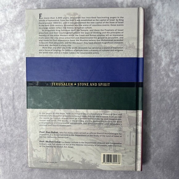 JERUSALEM Stone and Spirit : Stone and Spirit by Shalom Sabar and Dan Bahat NEW - Picture 5 of 7